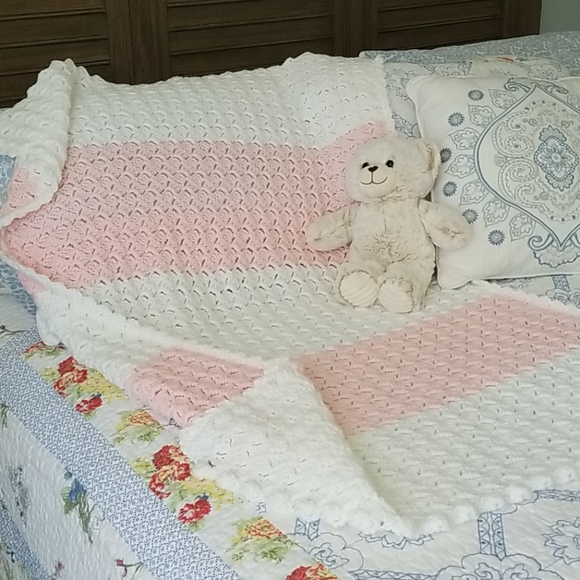 Hand Crafted Other - 🎀Baby/Toddler Blanket hand-crocheted by seller